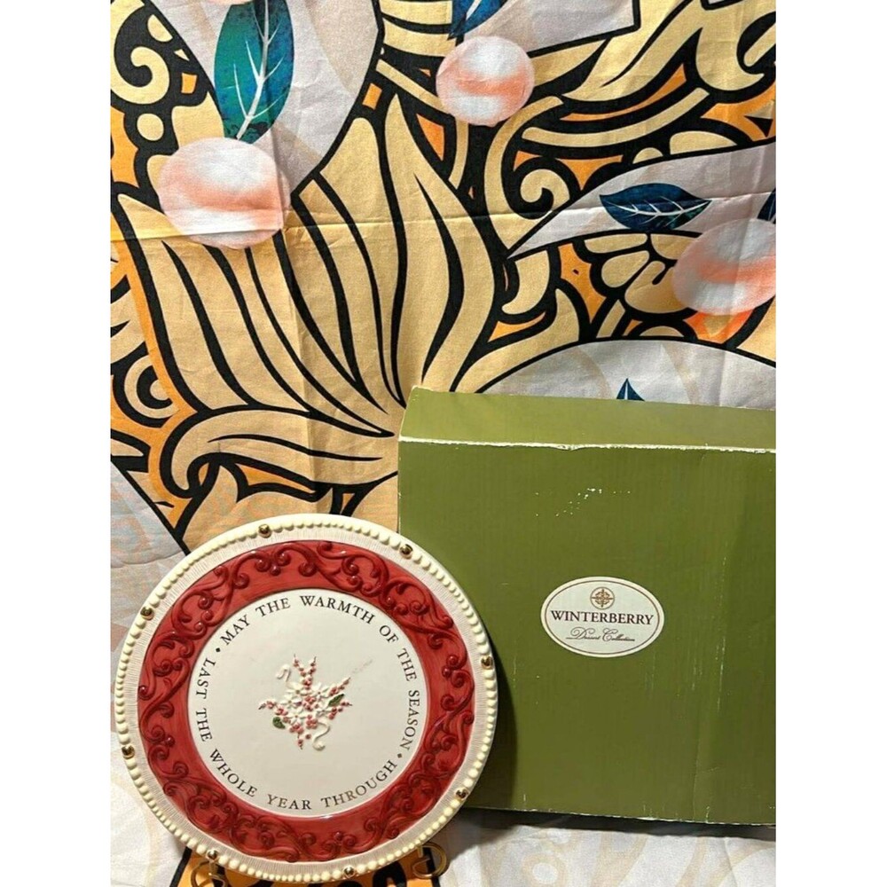 NIB Pfaltzgraff Winterberry Trivet - “May the warmth of the Season"